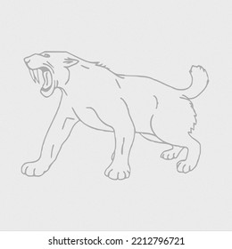 Super Panther Outline Grey Shape