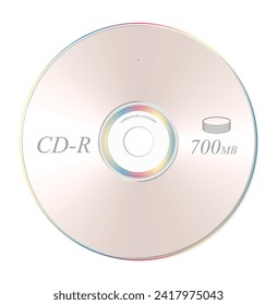 Super Realistic CD disc isolated. 3D Render