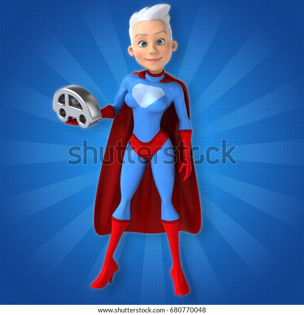 Super woman - 3D\
Illustration