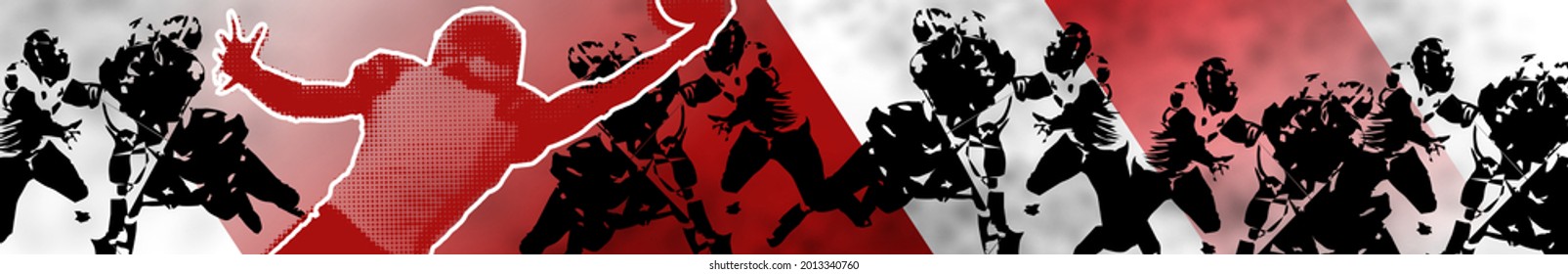 Superbowl. American football. Background with American football players. Illustration on the theme of American football, sports competitions. - Powered by Shutterstock