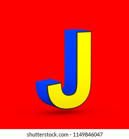 Superhero Letter J Uppercase 3d Render Stock Illustration 1149846047 ...