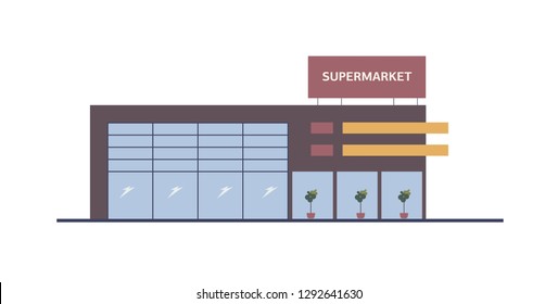 Supermarket Shopping Mall Big Box Store Stock Vector (Royalty Free ...