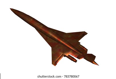 Supersonic Aircraft 3D Rendering