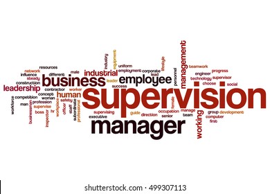 Supervision Word Cloud Concept