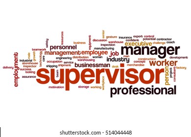 Supervisor Word Cloud Concept Stock Illustration 514044448 | Shutterstock