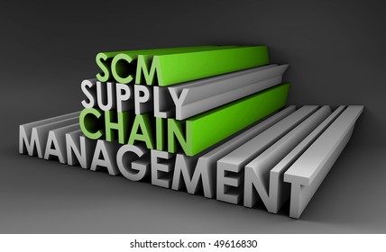 Supply Chain Management SCM Industry In 3d