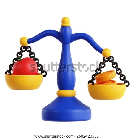 supply and demand graph 3d icon