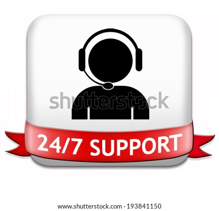 support desk icon or 24/7 help desk button technical assitance and customer service