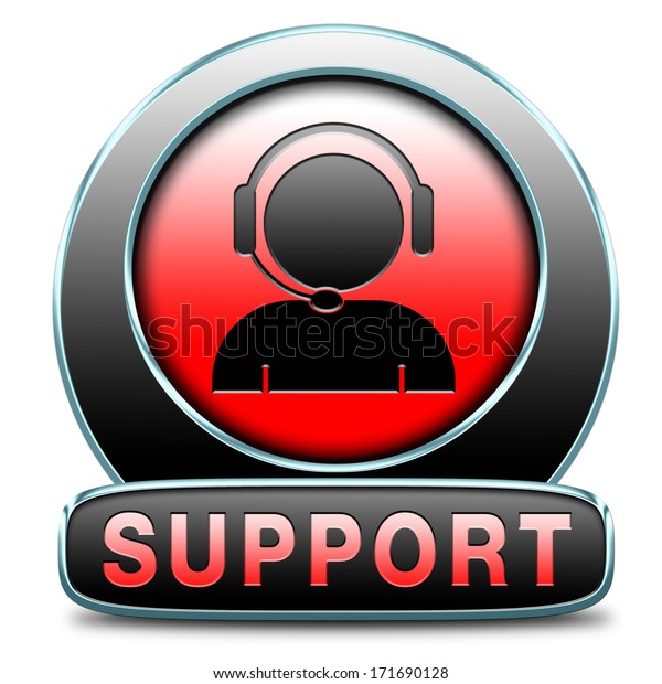 Support Desk Icon Help Desk Button Stock Illustration 171690128