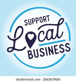 Support Local Business Shop Small Vector