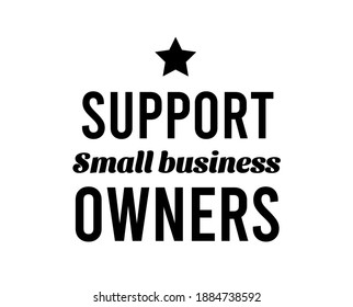 Support Small Business Icon Flyer. Pandemic