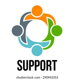 Support.Group Of Four People