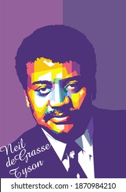 Surabaya, Indonesia - 10 December 2020 : Neil DeGrasse Tyson In Wpap