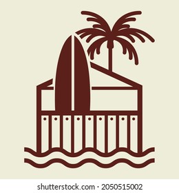 Surf Club Logo Business Corporate Identity Illustration