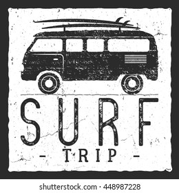 Surf Trip Concept Vector Summer Surfing Stock Vector (Royalty Free ...