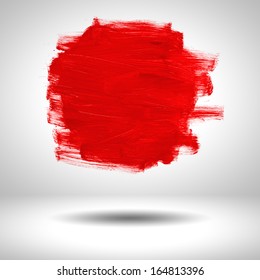 surface blank red paint on grey background