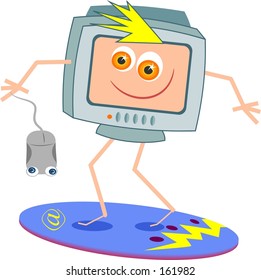 surfing the net