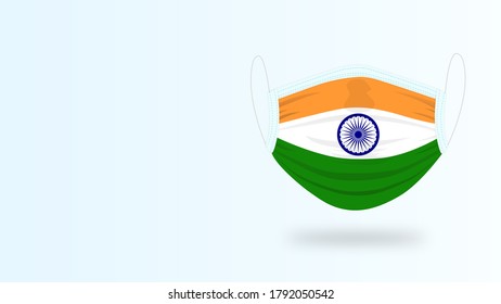 Surgical Mask With Indian Flag For Independence Day