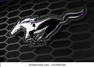 mustang emblem drawing