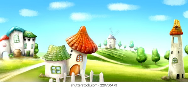 21,006 Fairy tales house trees Images, Stock Photos & Vectors ...