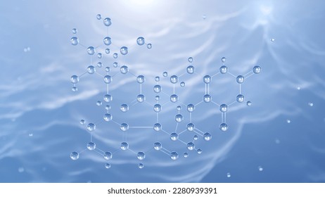 surugatoxin, molecular structure, 3d model molecule, venom, structural chemical formula view from a microscope