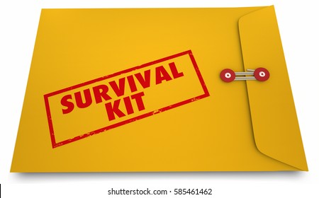 Survival Kit Doomsday Information Envelope 3d Illustration