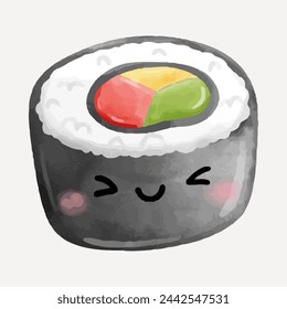 sushi illustration 🍣 : sushi roll ! (japanesse food illustration) 🍣 - Powered by Shutterstock