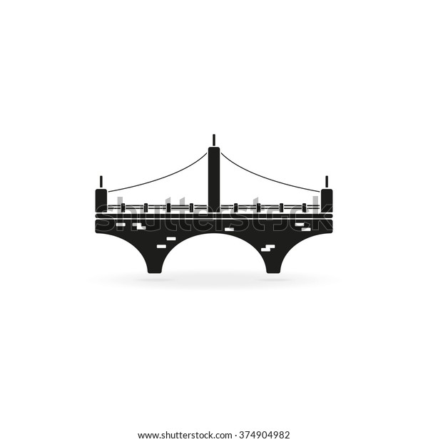 Suspension bridge icon.\
Bridge\
illustration.
