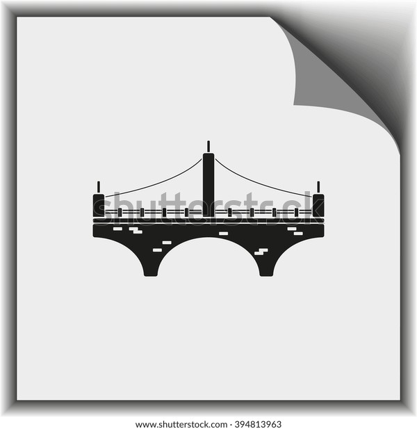 Suspension bridge icon.\
Bridge\
illustration.