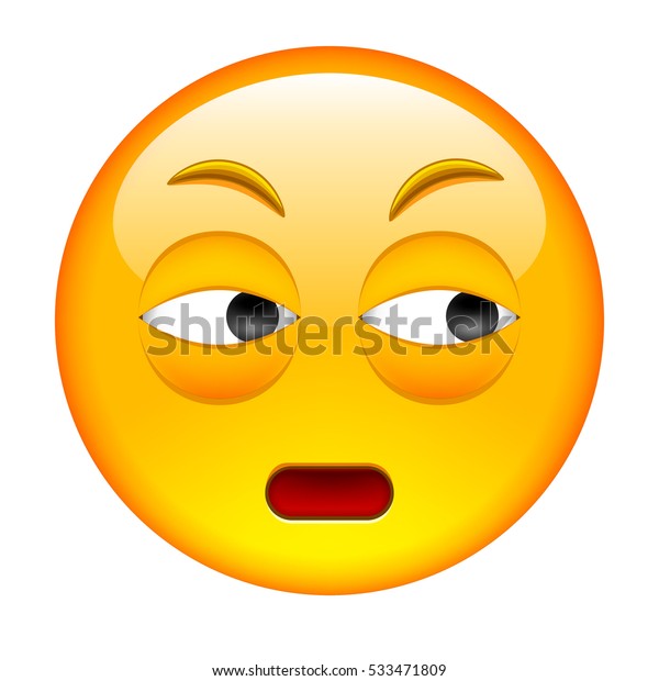 Suspicious Emoticon Isolated Illustration On White Stock Illustration ...