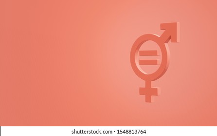 Sustainable Development Goals Gender Equality Icon. 3D Rendering