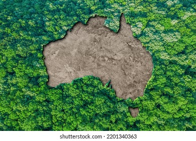 Sustainable Habitat Map Of Australia, Environment Concept