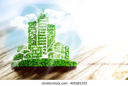 Sustainable urban development sign on wooden background. 3D illustration. - Powered by Shutterstock