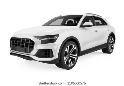 SUV Car Isolated. 3D Rendering