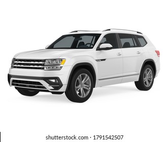 SUV Car Isolated. 3D Rendering