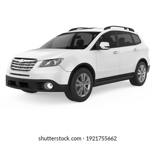 SUV Car Isolated. 3D rendering