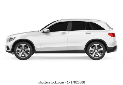 SUV Car Isolated (side View). 3D Rendering