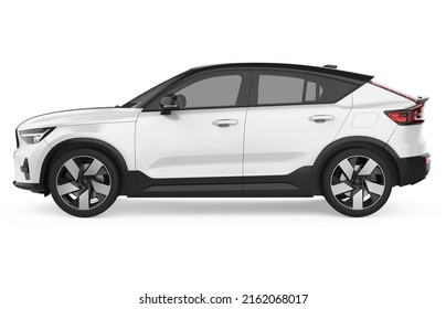 SUV Car Isolated (side View). 3D Rendering