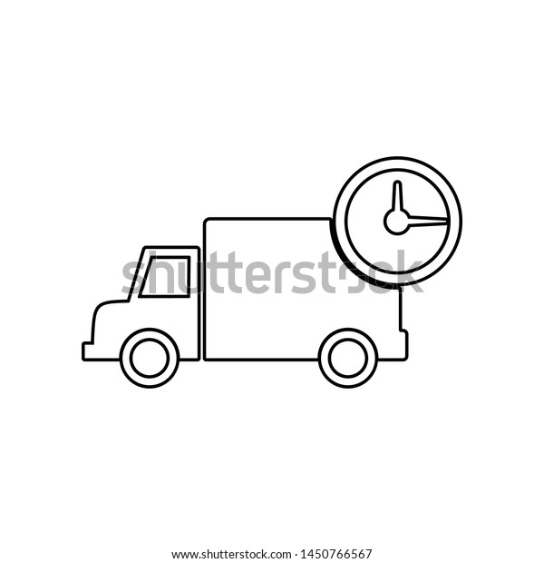 suv and watch icon. Element of Logistic\
for mobile concept and web apps icon. Outline, thin line icon for\
website design and development, app\
development