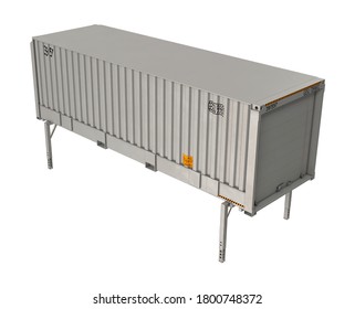 Swap Body Container ISO 3D Illustration On White Background