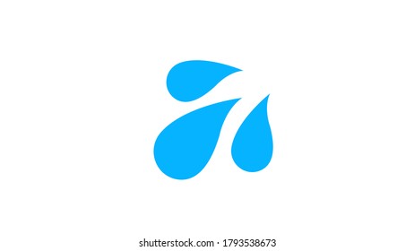 Sweat droplets  flat icon illustration on white background