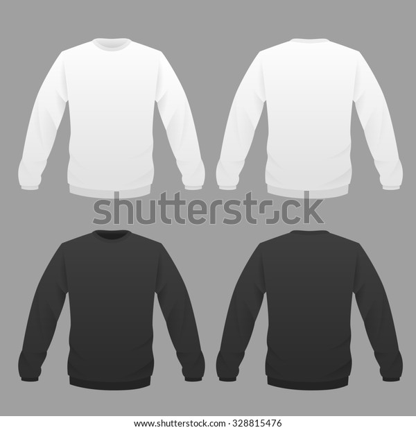 Sweatshirt Template Set Front Back View Stock Illustration 328815476