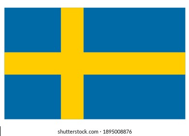 Sweden flag official proportions flat