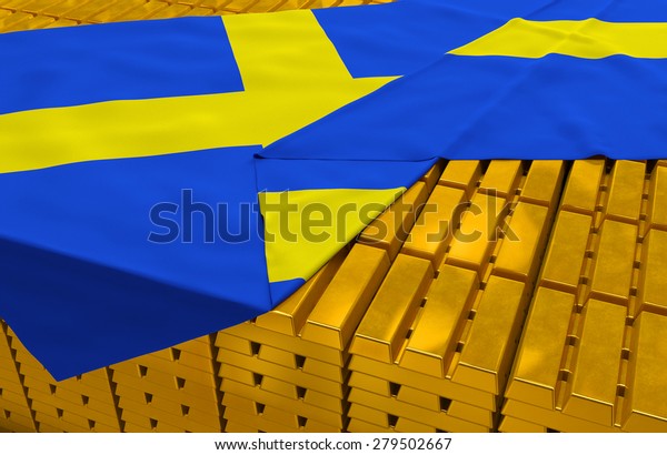 Sweden Gold Reserve Stock Golden Bars Stock Illustration 279502667 - 
