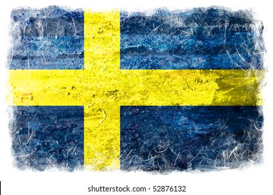 Sweden Grunge Flag