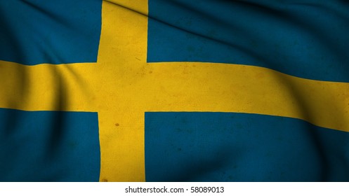 Sweden Grunge Flag