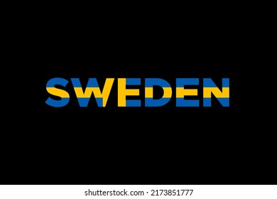 Sweden Text Filled Sweden Flag Texture Stock Illustration 2173851777 ...