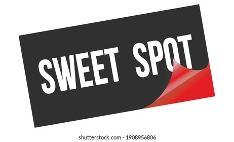 SWEET  SPOT Text Written On Black Red Sticker Stamp.