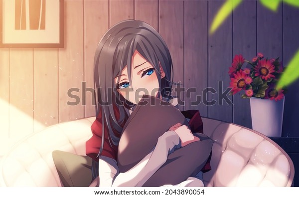 Anime girl waifu Sad Anime