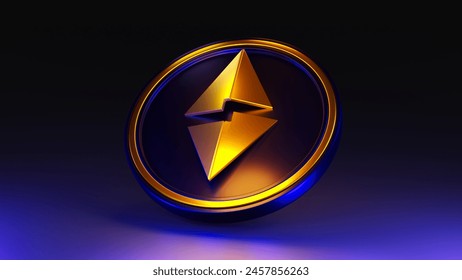 Swell restaked Ether. 3D render. Crypto